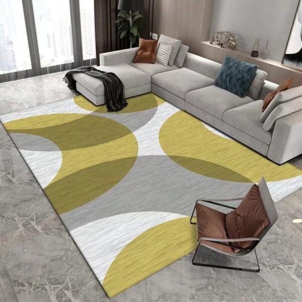 Light Luxury Geometric Carpet Modern Living Room Large Area Rug Bedroom Sofa Machine Washable Decoration Carpets,Flannel,7,100x200cm 39.4x78in
