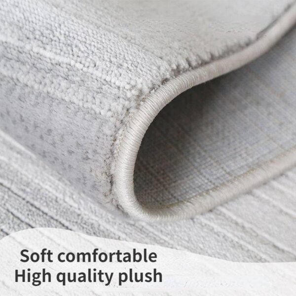 Light Luxury Grey Carpet Modern Living Room Decoration Carpets Hall Office Large Floor Mat Bedroom Bedside Rugs,200X290cm 78.7X114in - Image 2