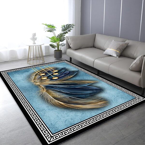Low Pile Rug Foldable Rug 3D Design Luxury Rug Pet Friendly Elegant Rug Nursery Rug Simple Low Pile Bedroom Mat Light Luxury Print Carpet Easy Clean For Office Hotel Bedroom Living Room(B,150x200cm/59