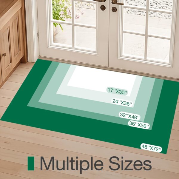 Ultra Thin Indoor Door Mat for Entrance 17"x30", Non Slip Entryway Mat, Low Profile Doormat, Unique Herringbone Design Carpet for Inside, Patio, Porch, Gray - Image 2