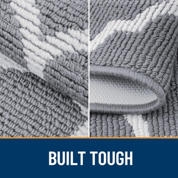 Indoor Door Mat, 32x20, Non-Slip Absorbent Resist Dirt Entrance Mat, Washable Low-Profile Inside Floor Mat Doormats for Entryway, Grey - Image 2