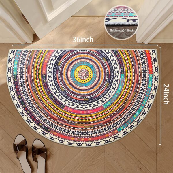 2 Pcs Half Round Home Welcome Door Mat,24''X36'' Indoor Welcome Doormat Outdoor Carpet Entrance Rug Living Room Bedroom Entrance Mat (24''X36'', 2) - Image 2