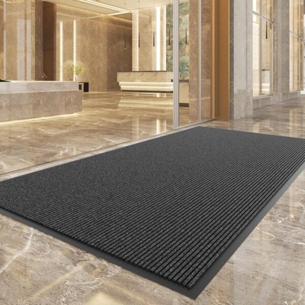 Durable Front Door Mat, Heavy Duty Indoor Outdoor Doormat, 60” x 36” Low Profile Outdoor Mats for Home Entrance, Stain and Fade Resistant Shoe Scraper Mat, Ideal for High Traffic Area - Image 2